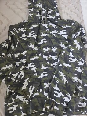 Michael Kors Men's Olive Green White Camo Hoodie